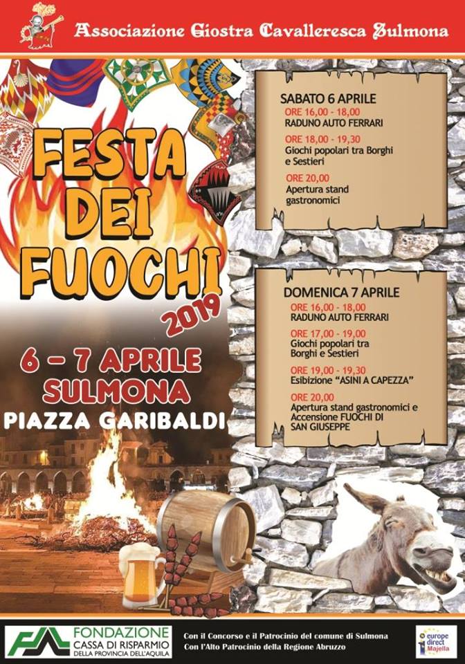 Festa dei Fuochi 2019 a Sulmona