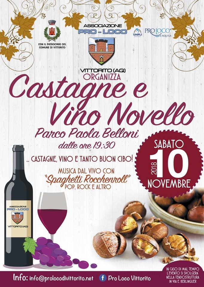 Castagne e Vino Novello a Vittorito (AQ)